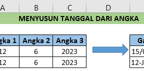 Menyusun dan Mengatur Format Tanggal Dari 3 Cell Berbeda Pada Excel